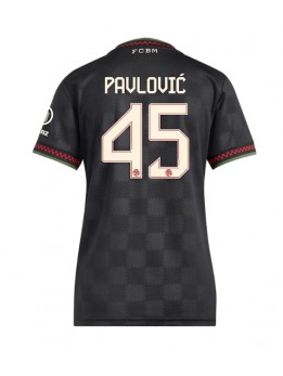 Billige Bayern Munich Aleksandar Pavlovic #45 Tredjedrakt Dame 2025-26 Kortermet